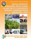 Produk Domestik Regional Bruto Menurut Lapangan Usaha Kecamatan Kota Waikabubak 2010-2014