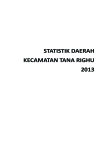 Statistik Daerah Kecamatan Tana Righu 2013